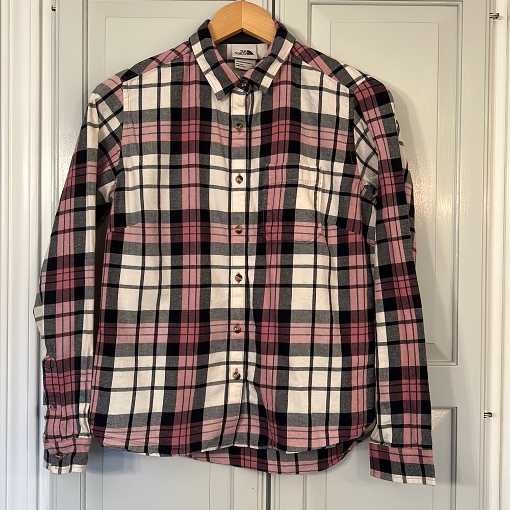 Ladies NorthFace Flannel Shirt Sz M
